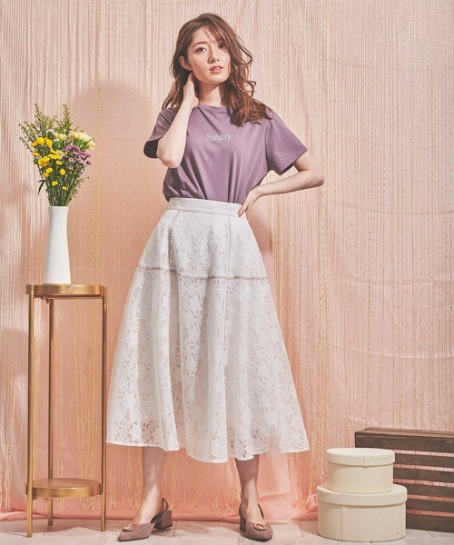 【お値下げ中 新品 未使用 美人百花掲載 】Noela ノエラ2wayスカート ノエラ NOELA 配色刺繍フラワースカート （ピンク