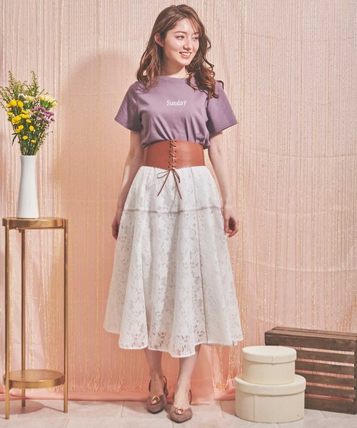 むらさき 本物 ドルチェ&ガッバーナ 花柄レース ストロー 切替 スカート むらさき様専用 本物 ドルチェ&ガッバーナ 花柄レース ストロー 切替