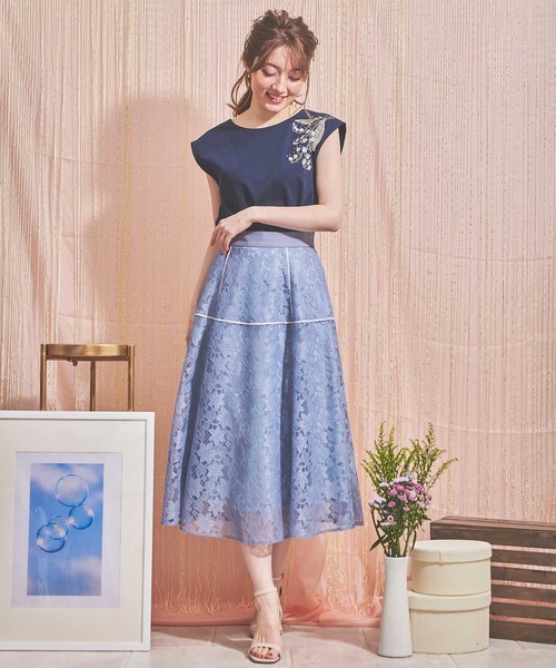 むらさき 本物 ドルチェ&ガッバーナ 花柄レース ストロー 切替 スカート むらさき様専用 本物 ドルチェ&ガッバーナ 花柄レース ストロー 切替