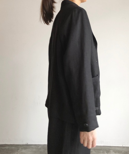 nofl(ノフル)の「nofl: リトアニアリネン 喪服礼服テーラードジャケット(テーラードジャケット・レディース・ブラック・FREE)」の8枚目の写真