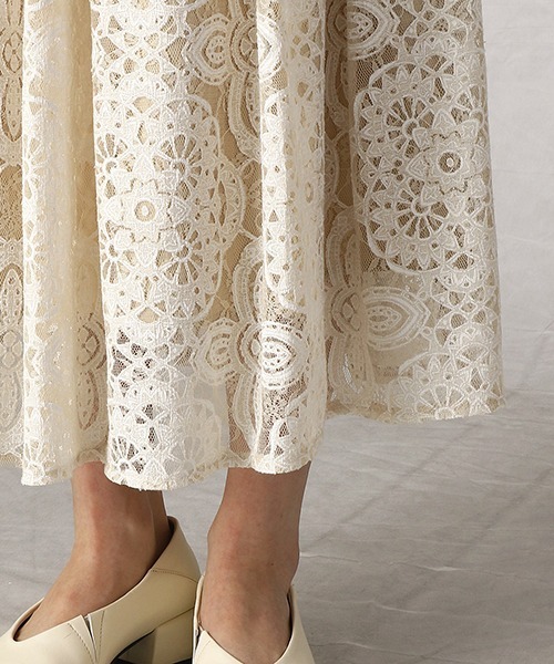 Comme Ca Mature(コムサマチュア)の「レーススカート(スカート・レディース・アイボリー/グレー・FREE)」の4枚目の写真
