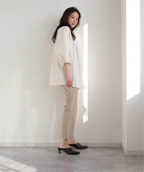 journal standard L'essage（ジャーナルスタンダードレサージュ）の「ギャザーボリュームブラウス（シャツ/ブラウス・レディース・ブラック/ホワイト・FREE）」の8枚目の写真