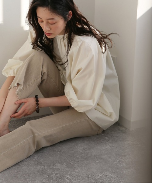 journal standard L'essage（ジャーナルスタンダードレサージュ）の「ギャザーボリュームブラウス（シャツ/ブラウス・レディース・ブラック/ホワイト・FREE）」の18枚目の写真