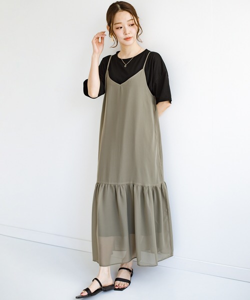 haco!（ハコ）の「ぺたんこなのにほどよく女っぽい　つややかサテンが華やかな２WAYストラップサンダル（サンダル・レディース・ブラック/ブラウン・1/2/4/6/3/5）」の21枚目の写真