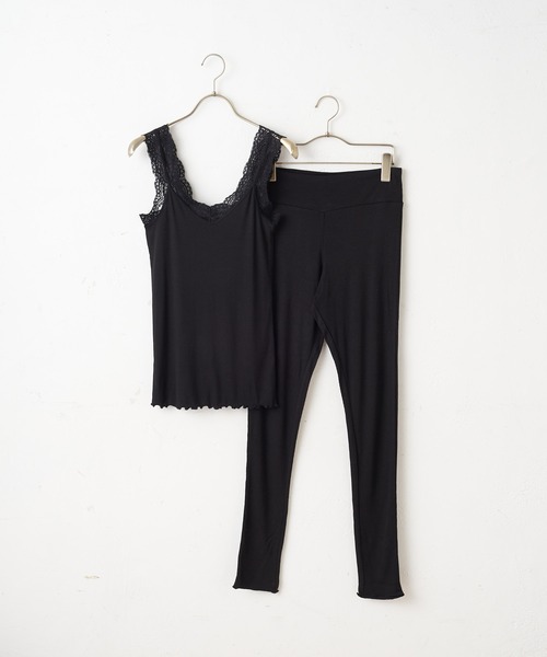 TERRITOIRE（テリトワール）の「【SILK INNER】贅沢シルク混レギンス（レギンス/スパッツ・レディース・ホワイト/ブラック/ブラウン/グレー・FREE）」の2枚目の写真