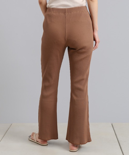 DouDou（ドゥドゥ）の「ギャラクシーリブセミフレアパンツ（その他パンツ・レディース・オフホワイト/ブラック/ブラウン/サックスブルー・FREE）」の13枚目の写真