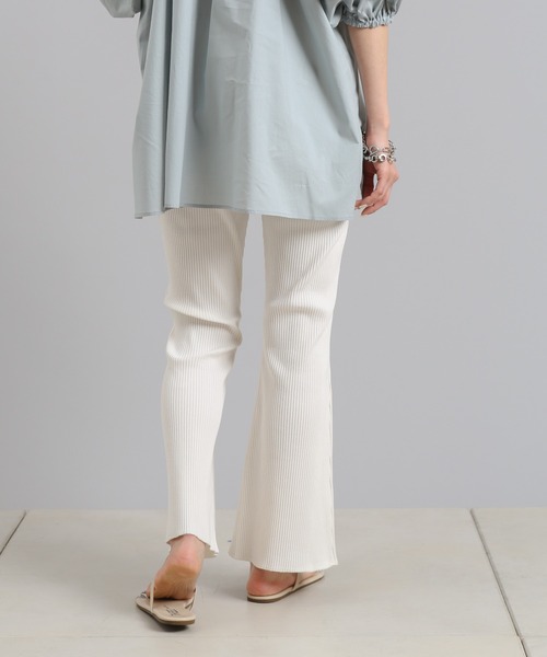 DouDou（ドゥドゥ）の「ギャラクシーリブセミフレアパンツ（その他パンツ・レディース・オフホワイト/ブラック/ブラウン/サックスブルー・FREE）」の20枚目の写真