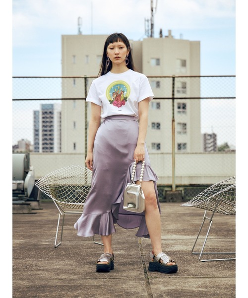 PAMEO POSE（パメオポーズ）の「All Night Tshirts（Tシャツ/カットソー・レディース・ホワイト/ブラック/パープル・SMALL）」の6枚目の写真