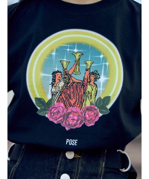 PAMEO POSE（パメオポーズ）の「All Night Tshirts（Tシャツ/カットソー・レディース・ホワイト/ブラック/パープル・SMALL）」の9枚目の写真