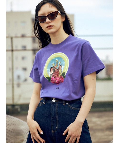 PAMEO POSE（パメオポーズ）の「All Night Tshirts（Tシャツ/カットソー・レディース・ホワイト/ブラック/パープル・SMALL）」の11枚目の写真