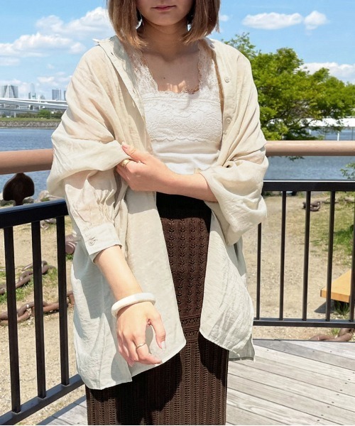 apres jour clair(アプレジュールクレア)の「【apres jour clair】clairフェミニンスタイル3点SET【ZOZOTOWN限定アイテム】(シャツ/ブラウス・レディース・ピンクベージュ/オフホワイト/ライトベージュ・X-LARGE/フリー)」の4枚目の写真