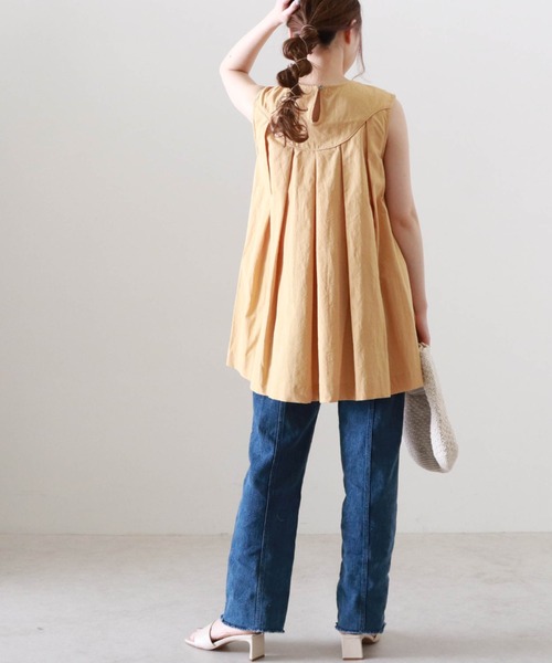 Cheek（チーク）の「パイピングタックフレアブラウス（シャツ/ブラウス・レディース・ホワイト/ブラック/イエロー・MEDIUM）」の20枚目の写真