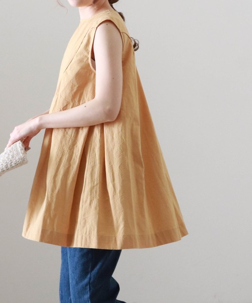 Cheek（チーク）の「パイピングタックフレアブラウス（シャツ/ブラウス・レディース・ホワイト/ブラック/イエロー・MEDIUM）」の15枚目の写真