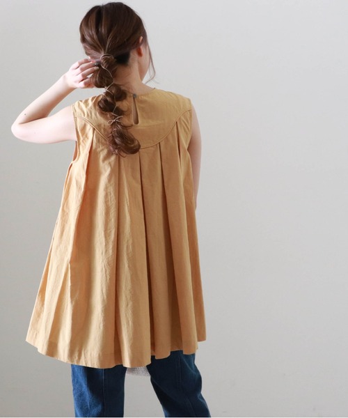 Cheek（チーク）の「パイピングタックフレアブラウス（シャツ/ブラウス・レディース・ホワイト/ブラック/イエロー・MEDIUM）」の14枚目の写真