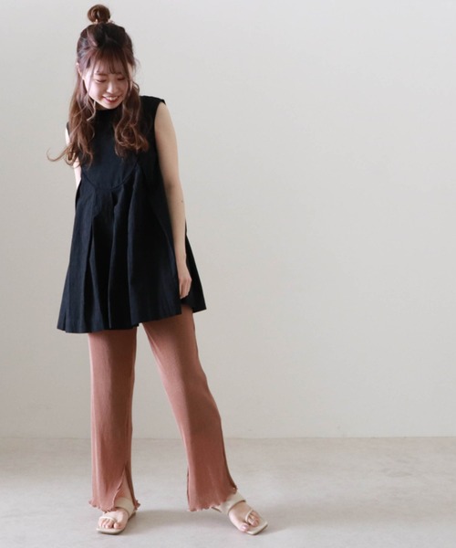 Cheek（チーク）の「パイピングタックフレアブラウス（シャツ/ブラウス・レディース・ホワイト/ブラック/イエロー・MEDIUM）」の11枚目の写真