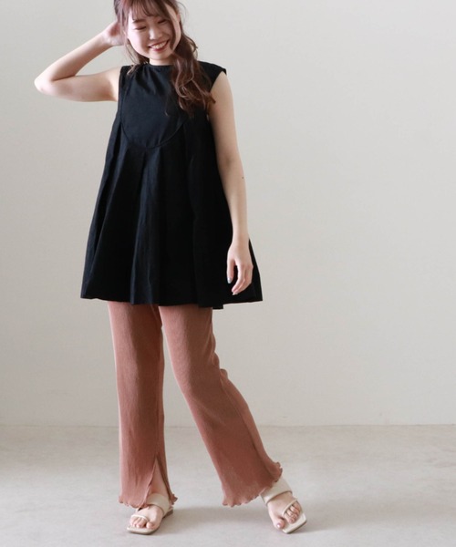 Cheek（チーク）の「パイピングタックフレアブラウス（シャツ/ブラウス・レディース・ホワイト/ブラック/イエロー・MEDIUM）」の13枚目の写真