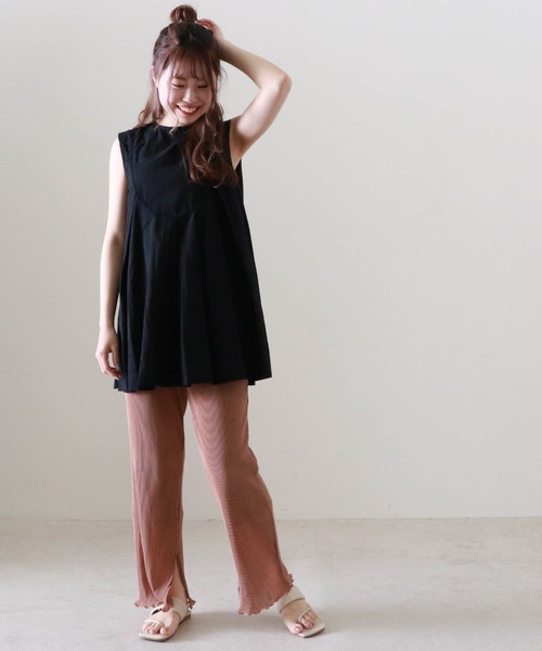 Cheek（チーク）の「パイピングタックフレアブラウス（シャツ/ブラウス・レディース・ホワイト/ブラック/イエロー・MEDIUM）」の12枚目の写真