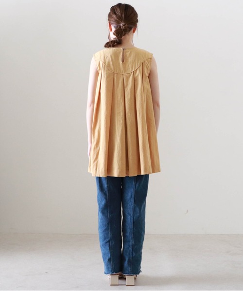 Cheek（チーク）の「パイピングタックフレアブラウス（シャツ/ブラウス・レディース・ホワイト/ブラック/イエロー・MEDIUM）」の21枚目の写真