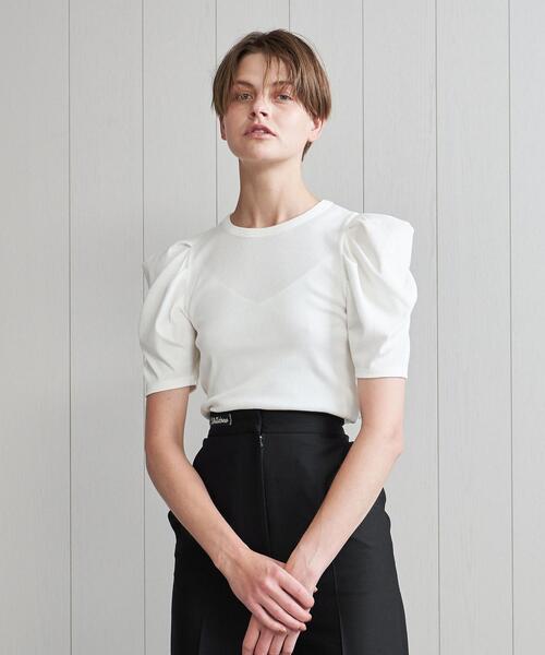 Tシャツ(半袖/袖なし) H BEAUTY&amp;YOUTH - VINTAGE COTTON RIB TUCK H BEAUTY&YOUTH UNITED ARROWS（エイチビューティーアンドユース