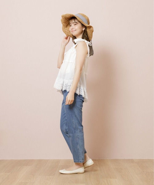 flower（フラワー）の「フリルリボンビスチェ（シャツ/ブラウス・レディース・ホワイト/チャコールグレー・FREE）」の8枚目の写真