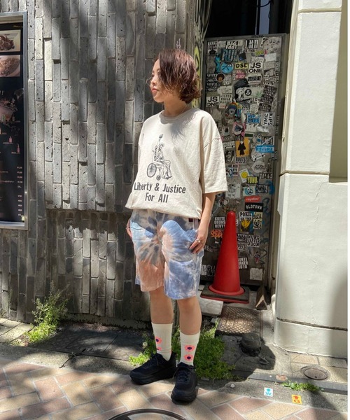 MIXTA（ミクスタ）の「MIXTA/ミクスタ　LIBERTY JUSTICE BIG TEE リバティージャスティスビッグティー（Tシャツ/カットソー・レディース・オートミール・XX-LARGE）」の5枚目の写真