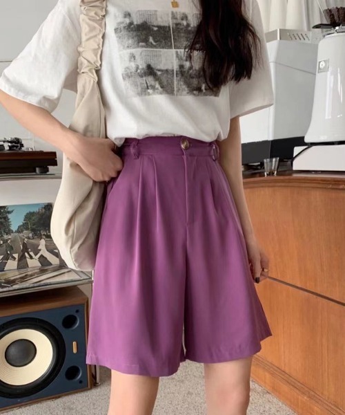 MANGROVE（マングローブ）の「カジュアルカラーショートパンツ（その他パンツ・レディース・ブラック/パープル/オレンジ・FREE）」の7枚目の写真