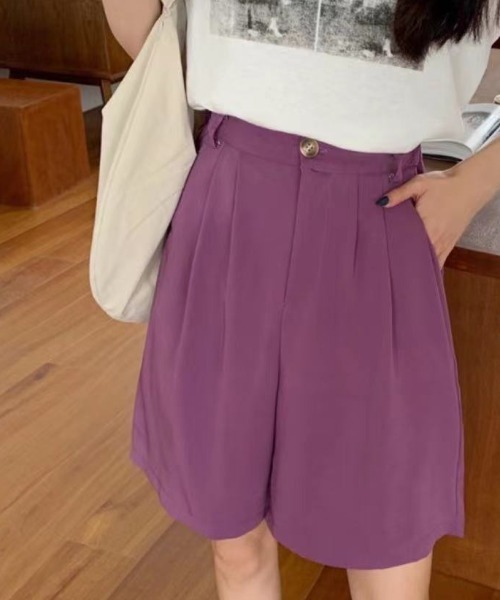 MANGROVE（マングローブ）の「カジュアルカラーショートパンツ（その他パンツ・レディース・ブラック/パープル/オレンジ・FREE）」の10枚目の写真