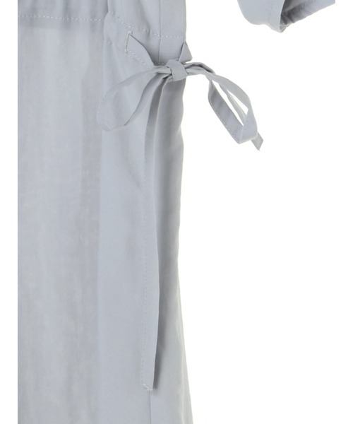 earth music&ecology(アースミュージックアンドエコロジー)の「【WEB限定】サイドリボンシャツワンピース *(ワンピース・レディース・ネイビー/オフホワイト/ブルー系その他5・FREE)」の19枚目の写真