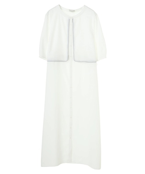 earth music&ecology(アースミュージックアンドエコロジー)の「【WEB限定】サイドリボンシャツワンピース *(ワンピース・レディース・ネイビー/オフホワイト/ブルー系その他5・FREE)」の20枚目の写真