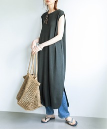 イエナ インド綿 コットンボイル フレンチスリーブ ロングワンピース IENA（イエナ）の「コットンボイル フレンチスリーブ ワンピース