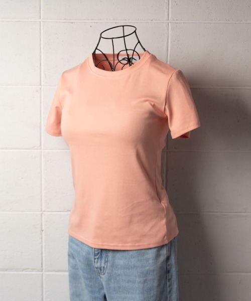 me+em select（ミームセレクト）の「【数量限定販売】【 8color 】バックスリットクルーネックTシャツ（Tシャツ/カットソー・レディース・ターコイズブルー/ホワイト/ブルー/グレー/グリーン/オレンジ/ブラック/ピンク・FREE）」の7枚目の写真