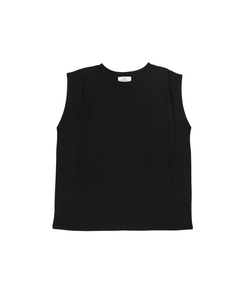 Lull（ルル）の「【Lull / ルル】ショルダータックノースリーブTee（Tシャツ/カットソー・レディース・ブラック/ホワイト・ONESIZE）」の14枚目の写真