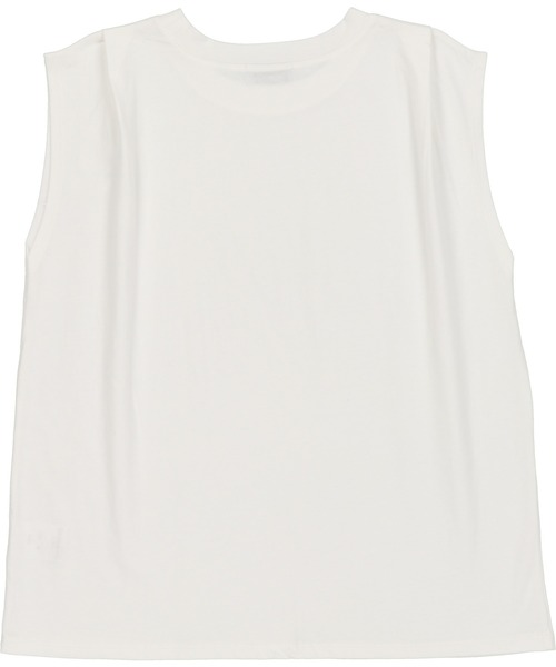 Lull（ルル）の「【Lull / ルル】ショルダータックノースリーブTee（Tシャツ/カットソー・レディース・ブラック/ホワイト・ONESIZE）」の16枚目の写真