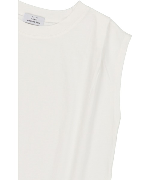 Lull（ルル）の「【Lull / ルル】ショルダータックノースリーブTee（Tシャツ/カットソー・レディース・ブラック/ホワイト・ONESIZE）」の17枚目の写真