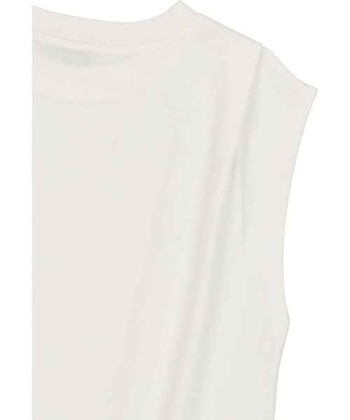 Lull（ルル）の「【Lull / ルル】ショルダータックノースリーブTee（Tシャツ/カットソー・レディース・ブラック/ホワイト・ONESIZE）」の18枚目の写真