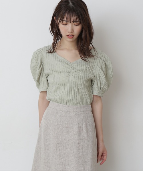 FREE'S MART（フリーズマート）の「◆2Wayふくれジャガードカットソー（Tシャツ/カットソー・レディース・ブラック/ホワイト/グリーン・FREE）」の11枚目の写真