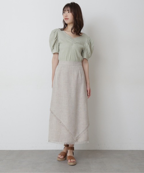 FREE'S MART（フリーズマート）の「◆2Wayふくれジャガードカットソー（Tシャツ/カットソー・レディース・ブラック/ホワイト/グリーン・FREE）」の10枚目の写真