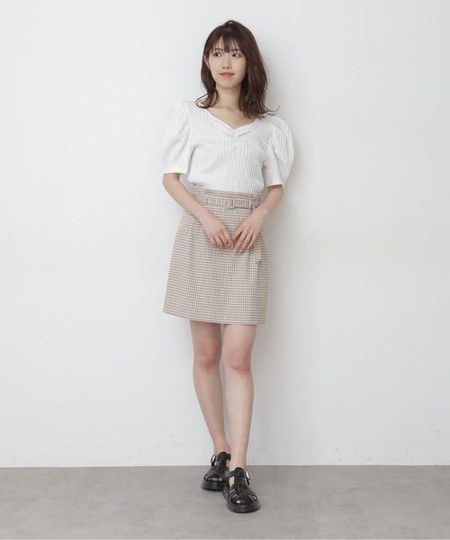 FREE'S MART（フリーズマート）の「◆2Wayふくれジャガードカットソー（Tシャツ/カットソー・レディース・ブラック/ホワイト/グリーン・FREE）」の7枚目の写真