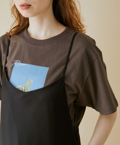 MADEMOISELLE ROPE'（マドモアゼル ロペ）の「【ブラック/レオパード】バックレースアップキャミワンピース（ワンピース・レディース・ブラック/ブラウン系その他・38）」の11枚目の写真