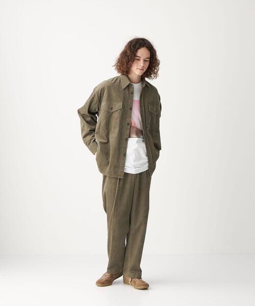CITEN（シテン）の「＜CITEN（シテン）＞コーデュロイ 2プリーツ トラウザーズ パンツ（その他パンツ・メンズ・グレー/ナチュラル・M/L）」の7枚目の写真