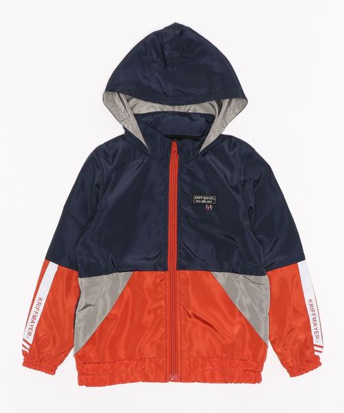 KRIFF MAYER Kid's Collection（クリフメイヤーキッズコレクション）の「レトスポJK（ナイロンジャケット・キッズ・ダークグレー/モカ/ネイビー・120/130/140/150/160/170）」の3枚目の写真