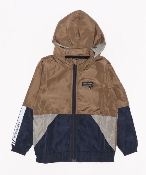 KRIFF MAYER Kid's Collection（クリフメイヤーキッズコレクション）の「レトスポJK（ナイロンジャケット・キッズ・ダークグレー/モカ/ネイビー・120/130/140/150/160/170）」の2枚目の写真