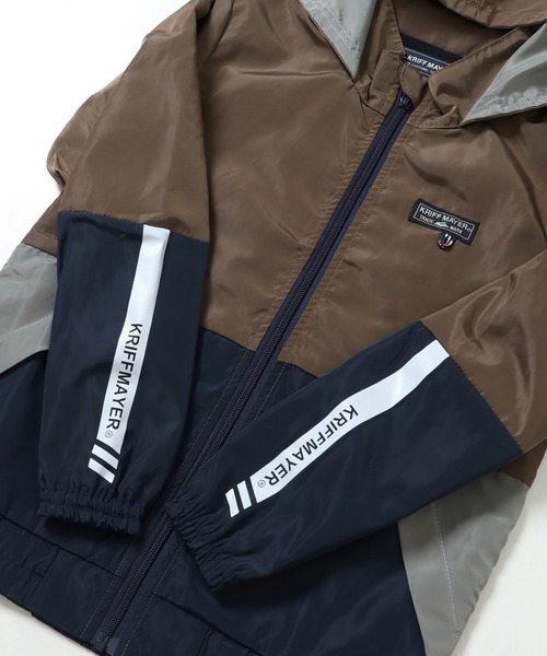 KRIFF MAYER Kid's Collection（クリフメイヤーキッズコレクション）の「レトスポJK（ナイロンジャケット・キッズ・ダークグレー/モカ/ネイビー・120/130/140/150/160/170）」の10枚目の写真