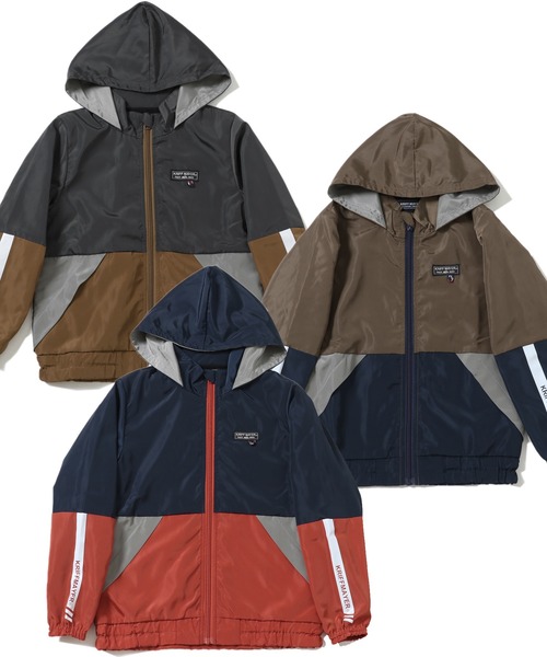 KRIFF MAYER Kid's Collection（クリフメイヤーキッズコレクション）の「レトスポJK（ナイロンジャケット・キッズ・ダークグレー/モカ/ネイビー・120/130/140/150/160/170）」の14枚目の写真