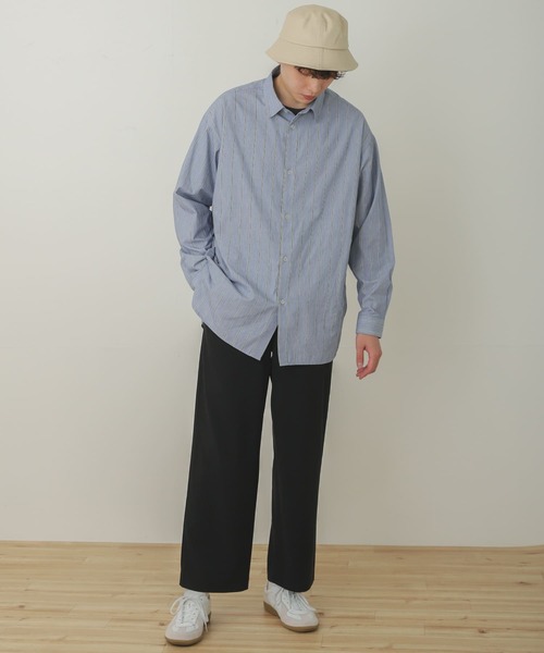 SENSE OF PLACE by URBAN RESEARCH（センスオブプレイスバイアーバンリサーチ）の「SENSE OF PLACE　タイプライタールーズシャツ（シャツ/ブラウス・メンズ・ネイビー/オリーブ/ダークブラウン/ホワイト/ブルー/ブルー系その他・LARGE/MEDIUM）」の11枚目の写真