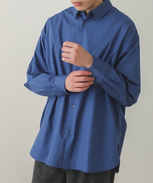 SENSE OF PLACE by URBAN RESEARCH（センスオブプレイスバイアーバンリサーチ）の「SENSE OF PLACE　タイプライタールーズシャツ（シャツ/ブラウス・メンズ・ネイビー/オリーブ/ダークブラウン/ホワイト/ブルー/ブルー系その他・LARGE/MEDIUM）」の14枚目の写真