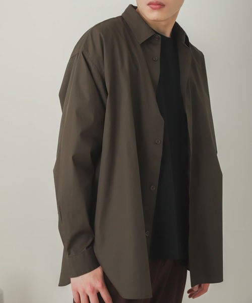 SENSE OF PLACE by URBAN RESEARCH（センスオブプレイスバイアーバンリサーチ）の「SENSE OF PLACE　タイプライタールーズシャツ（シャツ/ブラウス・メンズ・ネイビー/オリーブ/ダークブラウン/ホワイト/ブルー/ブルー系その他・LARGE/MEDIUM）」の21枚目の写真