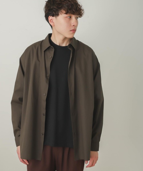 SENSE OF PLACE by URBAN RESEARCH（センスオブプレイスバイアーバンリサーチ）の「SENSE OF PLACE　タイプライタールーズシャツ（シャツ/ブラウス・メンズ・ネイビー/オリーブ/ダークブラウン/ホワイト/ブルー/ブルー系その他・LARGE/MEDIUM）」の22枚目の写真