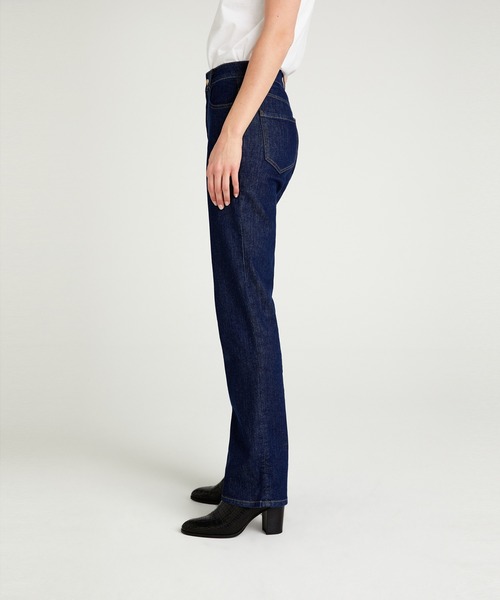 SISLEY(シスレー)の「ダブル裾ストレッチワイドデニムパンツ(デニムパンツ・レディース・インディゴブルー・26inch/25inch/27inch/28inch)」の5枚目の写真