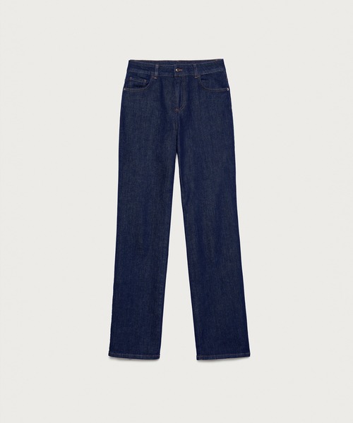 SISLEY(シスレー)の「ダブル裾ストレッチワイドデニムパンツ(デニムパンツ・レディース・インディゴブルー・26inch/25inch/27inch/28inch)」の8枚目の写真
